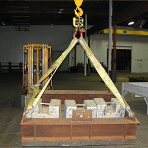 Load testing of equipment is performed to establish fitness for use. Load testing is generally performed prior to initial use, periodically to confirm on-going fitness for use, and also following repairs to critical load carrying components.  In addition to cranes, other equipment and machines which are typically tested include lift beams, spreader beams, custom lift frames, slings, custom sling configurations, and  hoisting frames, . Service Crane Company can provide certification of  load test results to nationally recognized standards.  Load tests are often performed in conjunction with inspections and are completed only after the initial inspection relays the system to be mechanically and physically sound.