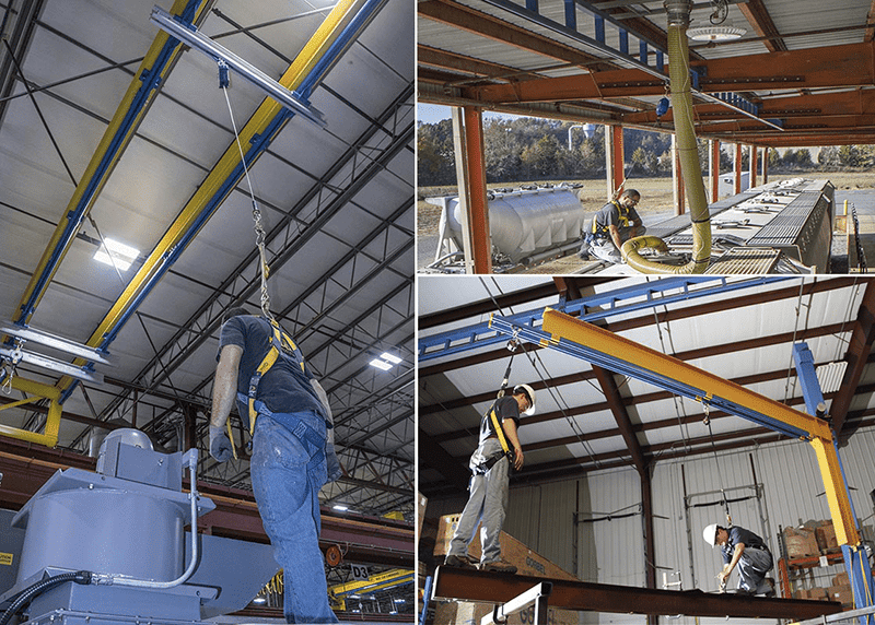 Overhead Crane Products: high quality self-retracting lines, shock absorbing lanyards and full body harnesses to keep you protected on the job. All protection gear should be chosen carefully to ensure proper fit and coordinating gear. Harnesses depend primarily on waist size; however, height can take part as well. It is also important to consider the application you will be using the harness for. Primary applications include: fall arrest, work positioning, rescue and restraint.