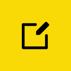 Application icon in black on Service Crane Company yellow background